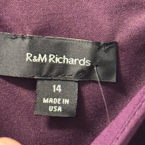 R&M Richards One-Shoulder Asymmetrical Cocktail Dress Size 14 .NWT - Picture 2 of 12